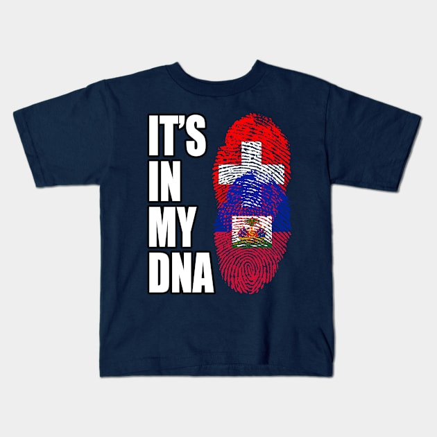 Switzerland And Haitian Mix DNA Heritage Kids T-Shirt by Just Rep It!!